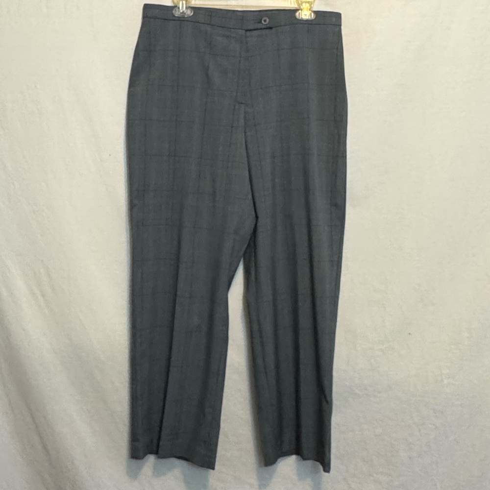 B-270 Kim Rogers Gray & Black Plaid Dress Pants Trousers Size 12P‎